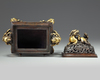 A Chinese parcel gilt twin 'qilin' handled rectangular censer and cover