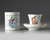 Three Chinese famille rose ‘Wu Shuang Pu’ vessels