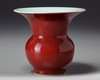 A Chinese copper-red glazed spittoon, zhadou