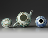 Two Chinese moulded and applique-decorated teawares