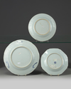 THREE CHINESE BLUE AND WHITE DISHES, 18TH CENTURY