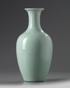 A Chinese pale celadon-glazed slender vase