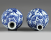 Two Chinese blue and white bottle vases