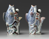 Two Japanese 'boy and carp' vases