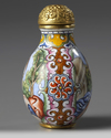 A CHINESE PAINTED ENAMEL PAINTED 'EUROPEAN SUBJECT' SNUFF BOTTLE