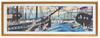 A Japanese horizontal print in five oban-size parts