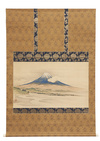 A Japanese painting on roll (kakejiku) on Mount Fuji