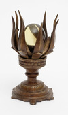 A Japanese Nepali copper lotus flower with movable petals