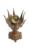 A Japanese Nepali copper lotus flower with movable petals