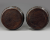 A pair of Chinese cloisonné enamel-inset zitan garden seats