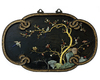 A pair of large Chinese precious objects-inlaid ruyi-shaped panels