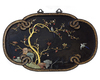 A pair of large Chinese precious objects-inlaid ruyi-shaped panels