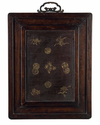 A Chinese famille rose 'prunus' plaque