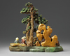A Chinese painted soapstone ‘boys’ group