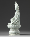 A Chinese Qingbai-glazed figure of Guanyin