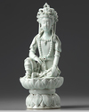 A Chinese Qingbai-glazed figure of Guanyin