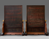 A PAIR OF EXCEPTIONAL LARGE CHINESE PRECIOUS OBJECT-INLAID SCREENS, 19TH-20TH CENTURY