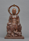 A Japanese Keyaki (zelkova) wooden bodhisattva Jizō (Ksitigarbha)