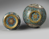 A Chinese cloisonné enamel 'Islamic market' vase and stand