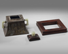 A Chinese jade-mounted paktong tea caddy