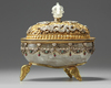A Tibetan rock crystal silver and gilt copper altar vessel and cover