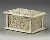 A Cantonese carved ivory 'dragon' box