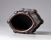 A CHINESE HARDWOOD BRUSH POT, 19TH-20TH CENTURY
