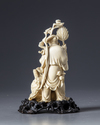 An ivory carving of Zhongli Quan and Li Tieguai
