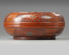 A Chinese tianqi lacquer precious objects-inlaid 'dragon' box and cover