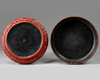 A CHINESE CINNABAR LACQUER BOX 