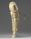 A CHINESE CARVED IVORY MUSICIAN, CHINA, 19TH-20TH CENTURY