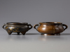 TWO CHINESE BRONZE CENSERS, QING DYNASTY (1644-1911)