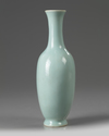 A Chinese pale celadon-glazed slender vase