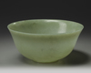 A Chinese green hardstone bowl