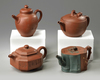 Four Chinese Yixing teapots