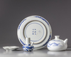 A GROUP OF JAPANESE BLUE AND WHITE WARES, 19TH CENTURY