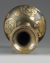 A Japanese gilt bronze vase