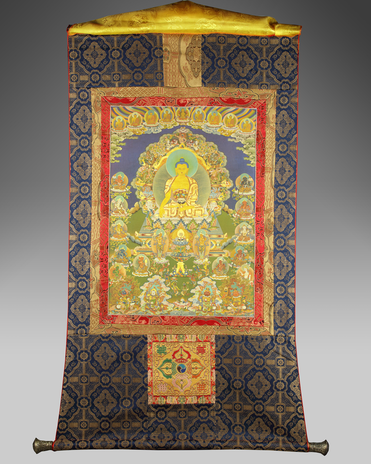 A Tibetan thangka of Shakyamuni