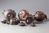 A group of five Chinese Yixing teapots