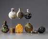 SEVEN CHINESE SNUFF BOTTLES AND ACCESSORIES