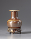 A Chinese brown glazed vase