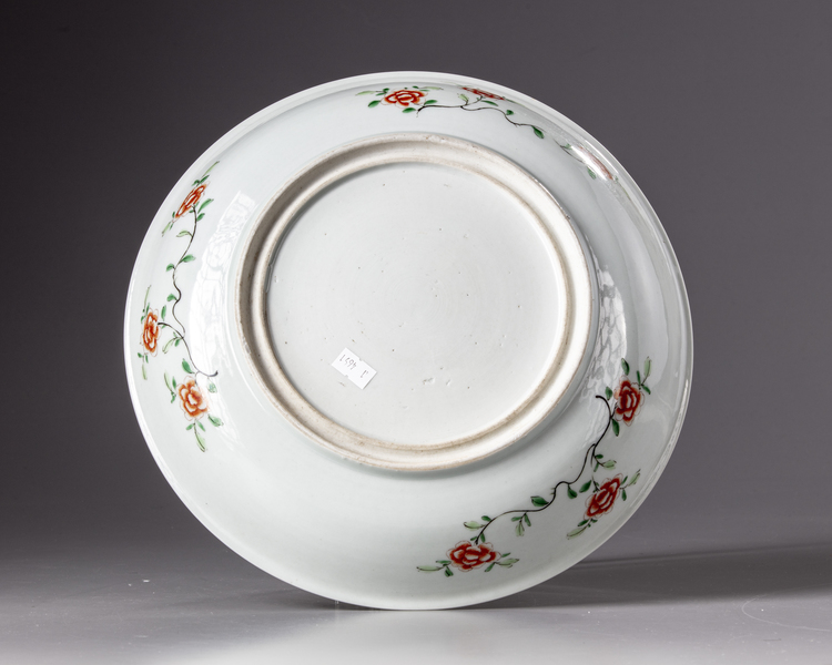 A Chinese famille verte dish