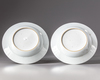 Two Chinese with European figures decorated dishes