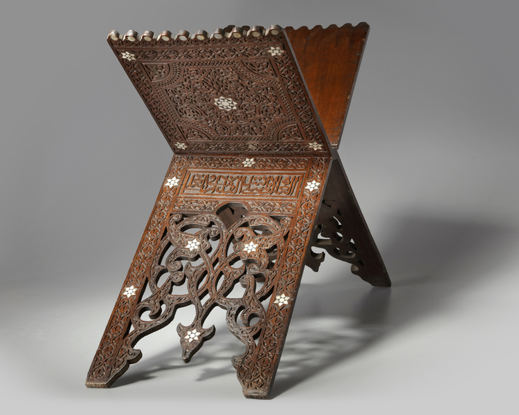 AN OTTOMAN  MOTHER OF PEARL INLAID QURAN STAND,19TH CENTURY