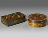 Two Qajar lacquer boxes