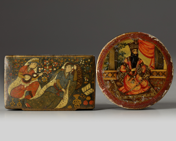 Two Qajar Lacquer Boxes