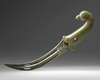 A Mughal celadon jade dagger