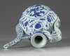 A Chinese Ming-style blue and white ewer and cover