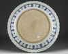 A Chinese blue and white Yuan-style 'fish' charger