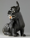A Chinese black-glazed qilin